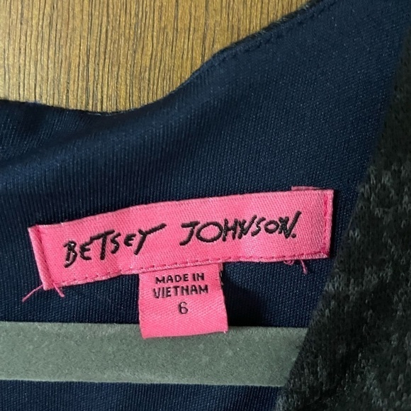 Betsey Johnson size 6 blue and gray plaid midi dress - Picture 4 of 10